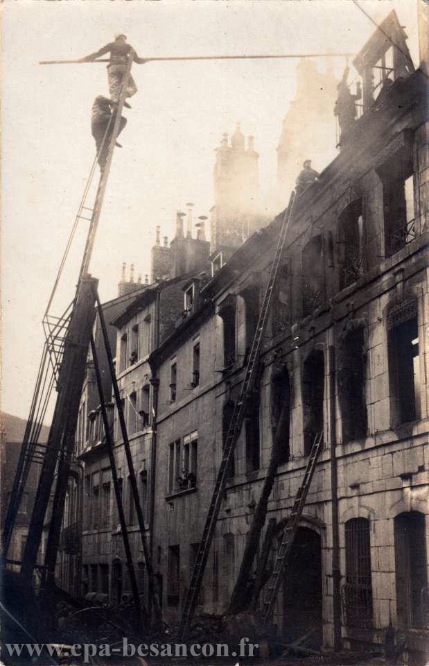 BESANÇON - Incendie au 26 rue Ernest Renan, le 11 mars 1914.